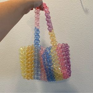 Beaded Pastel Rainbow Bag